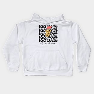 100 Days of School Happy Retro 100 Days of School Kids Hoodie